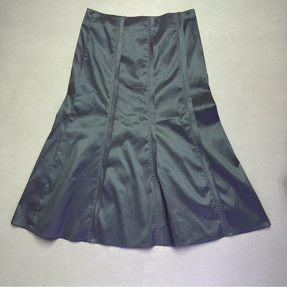 Polli Says Grey Metallic Shimmer A-Line Midi Skirt Women’s Size 10